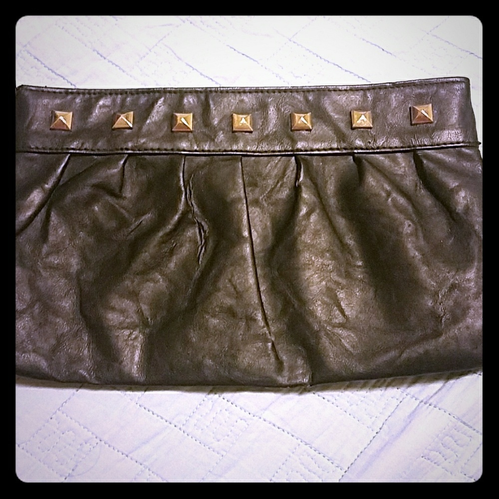 Black studded cluch